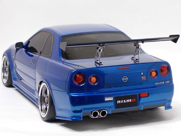 タミヤ R34 GT-R 塗装済完成ボディ メタリックブルー／ガンメタル