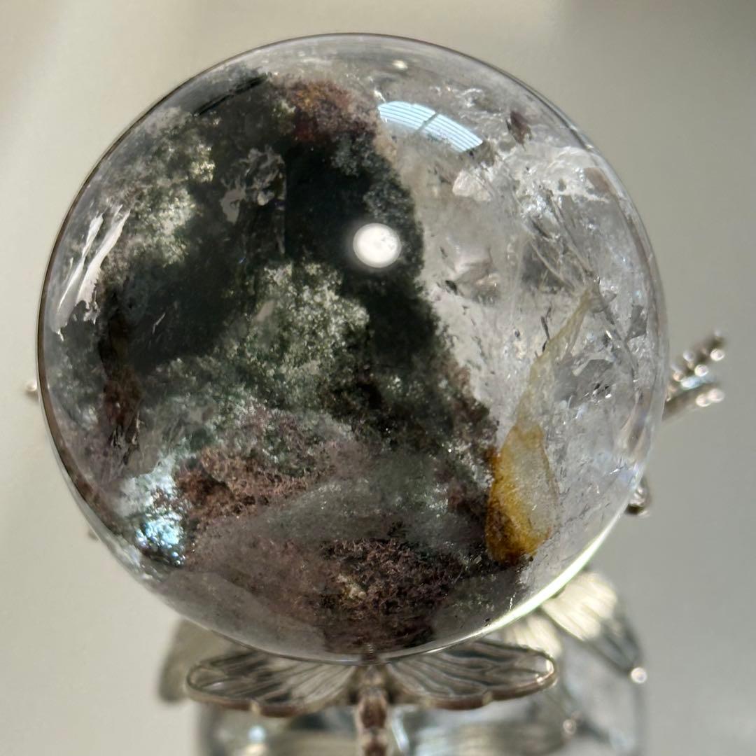 激安SALE【高品質】 約5.3cmガーデンクォーツスフィア 天然石 浄化