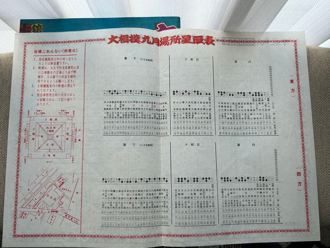 大相撲 九月場所 パンフレット 冊子 1980年 昭和55年