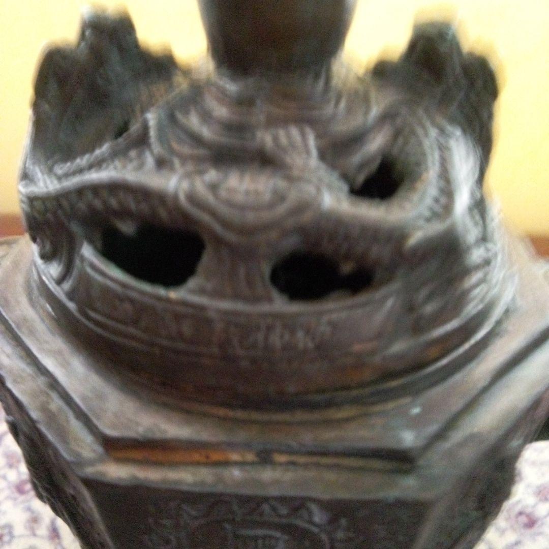 中国古玩　銅製三足香呂　大明宜徳年製