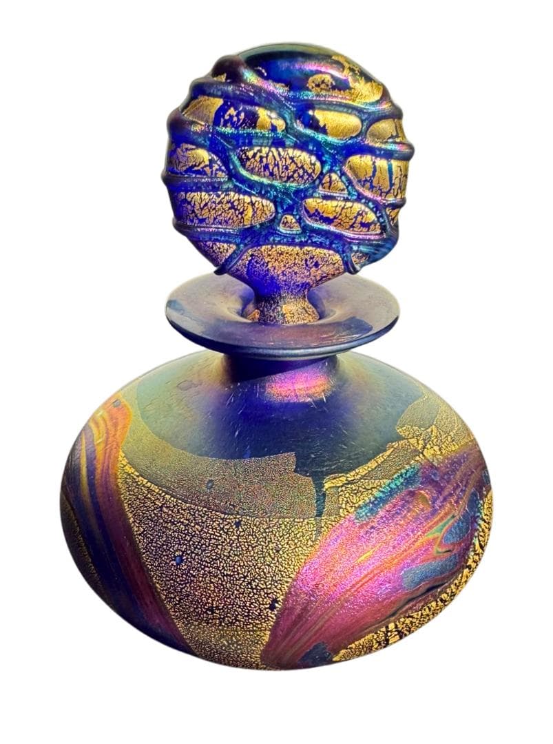 アイル・オブ・ワイトグラス Vintage 金彩吹き パフューム ボトル