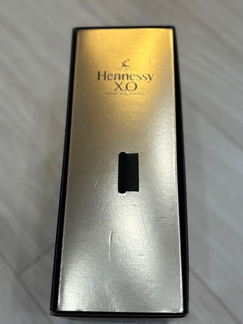 未開封 Hennessy ❣️クリアボトルXO 黒キャップ　ギフトボックス