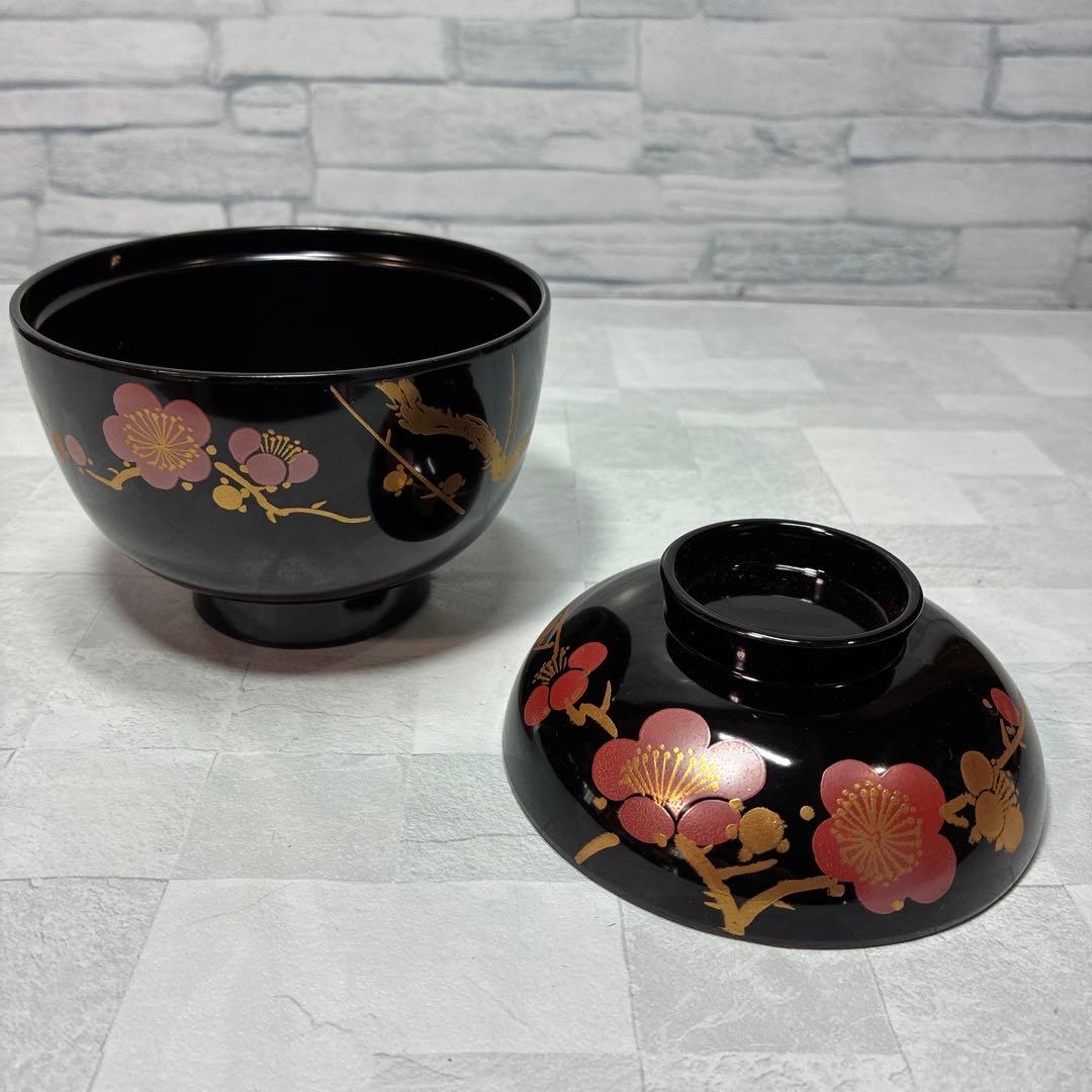 金津塗 吸物椀 桜柄 5客