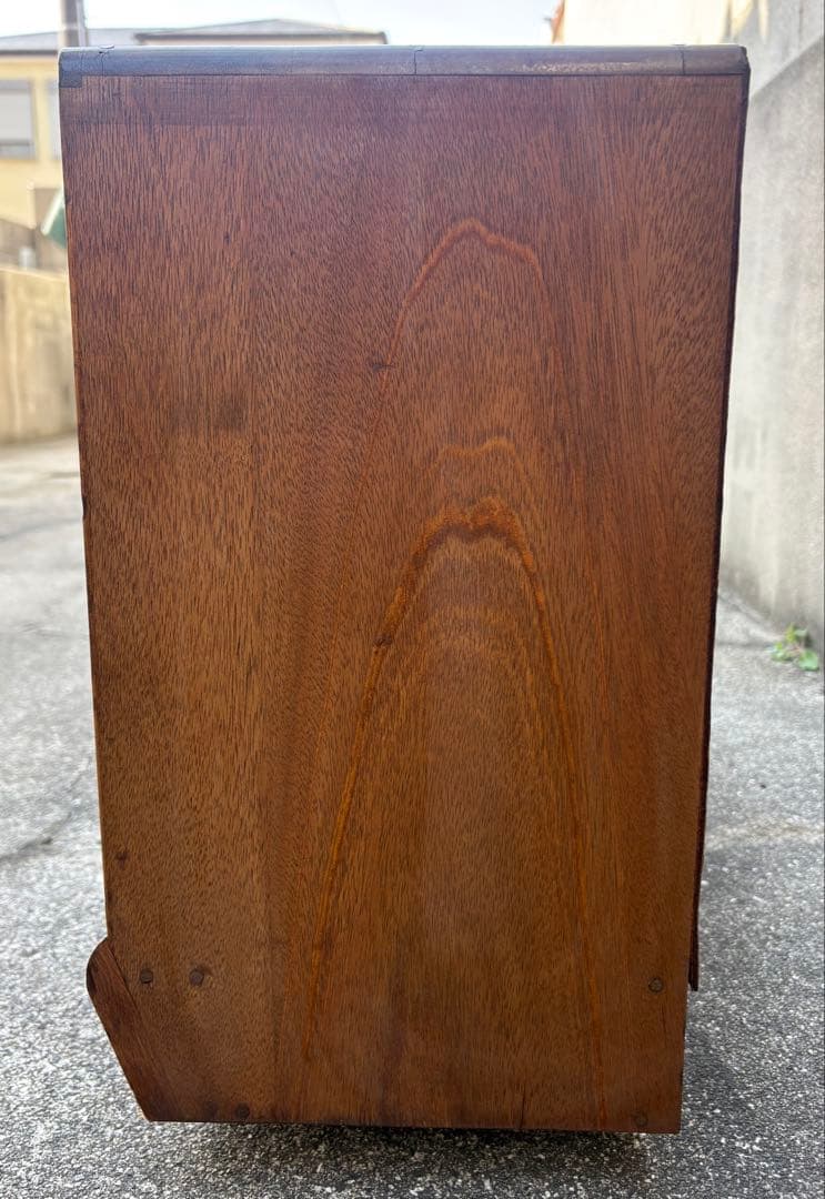 昭和レトロ　飾り棚　ガラス扉 茶棚　茶箪笥　古民家 家具　和風 引き出しあり