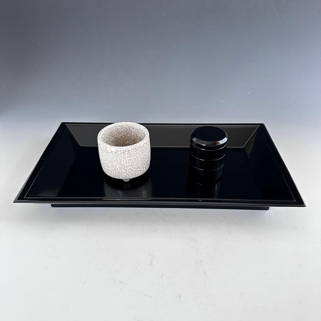 茶道具　黒真塗　香盆セット　香盆　貫入聞香炉　重香合　香道具セット　七事式　稽古