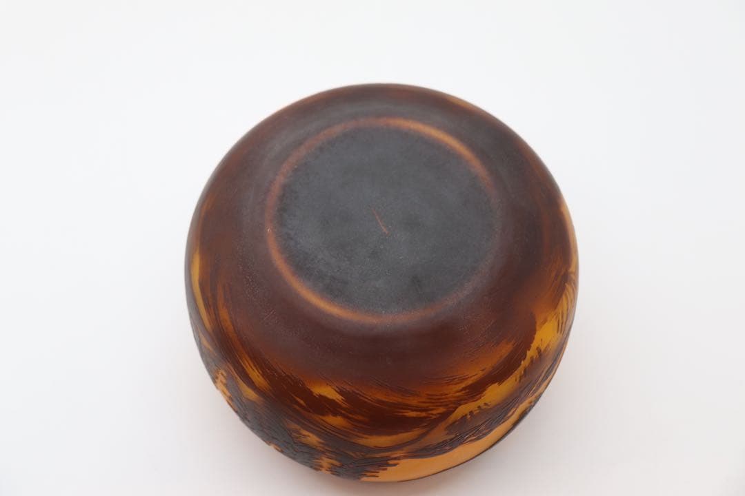 ガレガラス　菓子器　鉢　送料込み0119