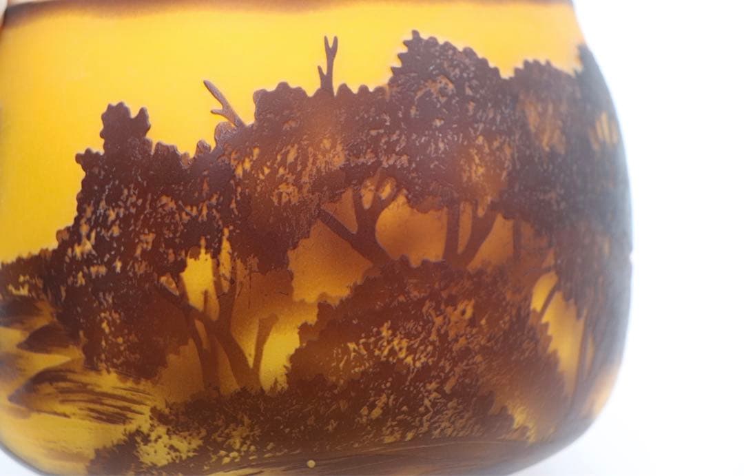 ガレガラス　菓子器　鉢　送料込み0119