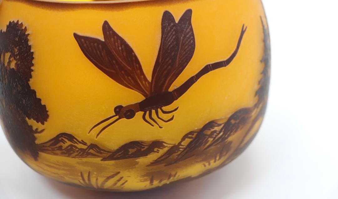 ガレガラス　菓子器　鉢　送料込み0119