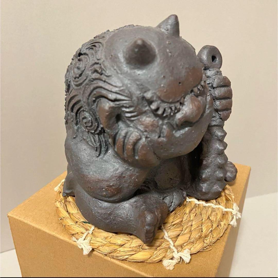 安田瓦 村秀鬼瓦 鬼置物 鬼もひるね