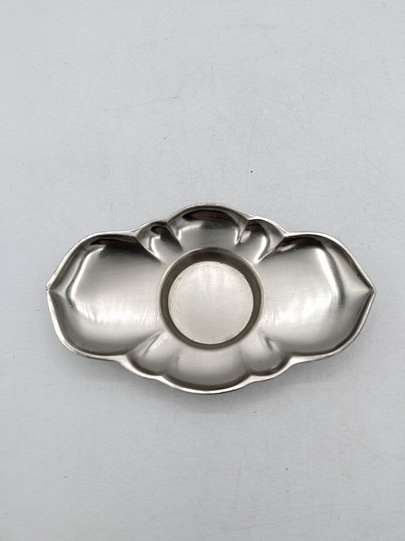 c809 煎茶 茶托 剣木瓜型 五客　乾茂號造印あり　茶道具 古物