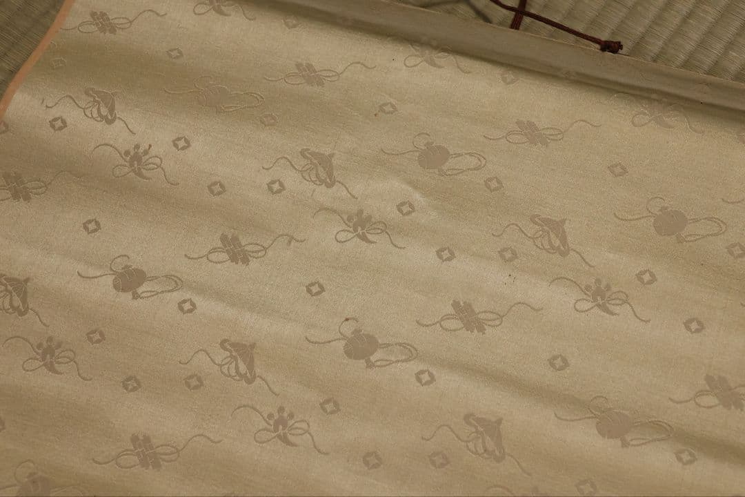 【模写】日本画 七尾英鳳 鼠小槌図 絹本 掛軸 昭和期 表装宝尽くし MB10