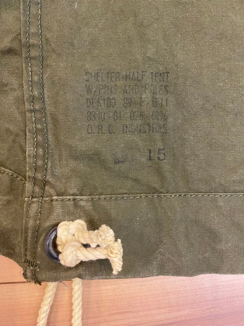 軍幕　米軍　USパップテント シェルターハーフ　89年会計　幕2枚　状態◎