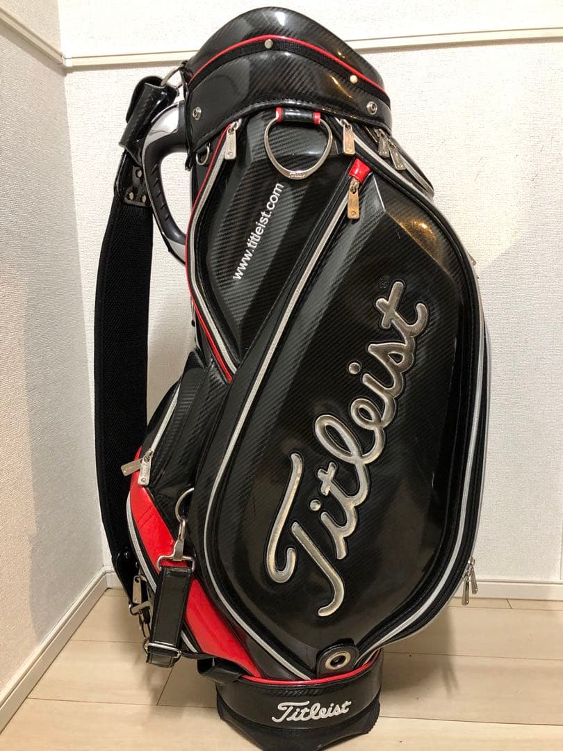 Titleist キャディバッグ CB410黒/赤 カーボンファイバー