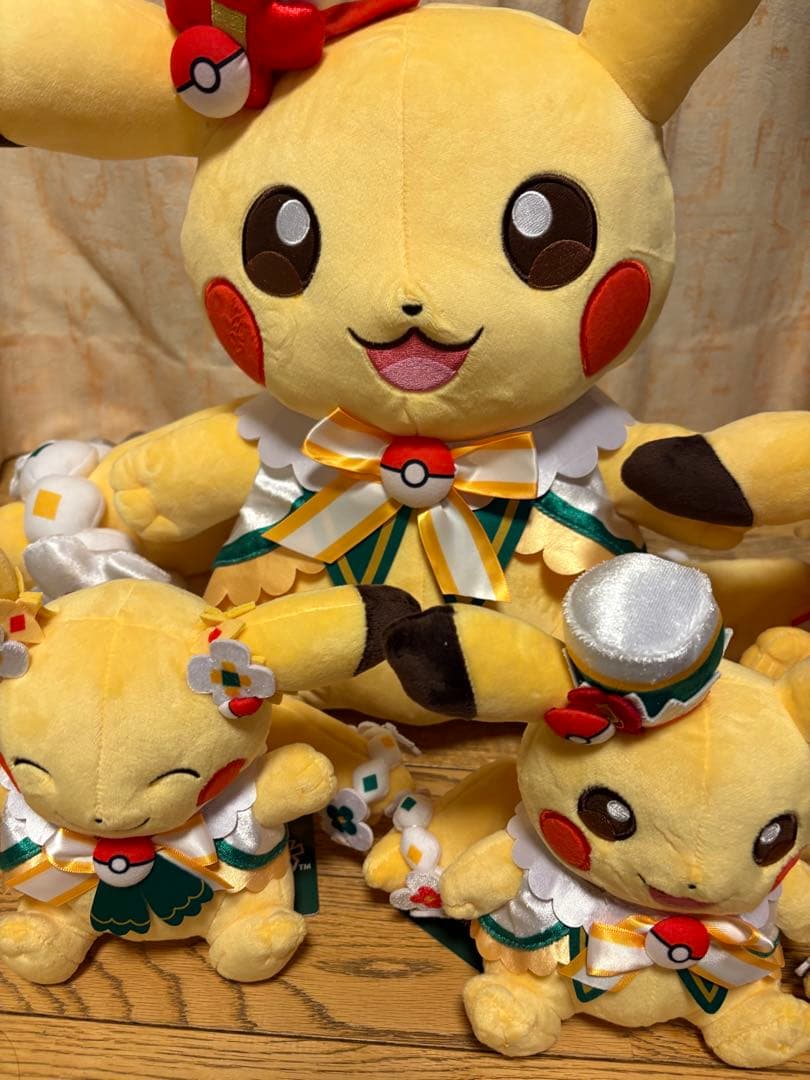 ポケパークカントー　 ショップ　限定 ピカチュウ　ぬいぐるみ5体セット