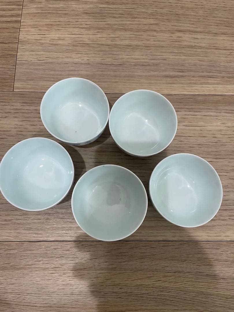 湯呑み　染付　中国　成化年製　箱付き　骨董　古美術　アンティーク　コレクション