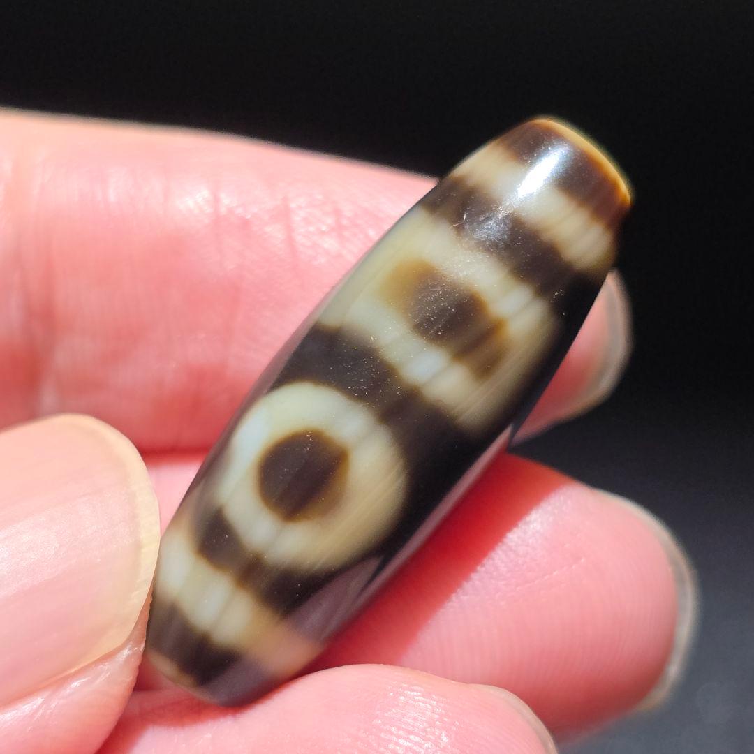 4 老礦天珠　特殊双天地靠山天珠　天珠　天然石　風水　ブレスレット　ネックレス