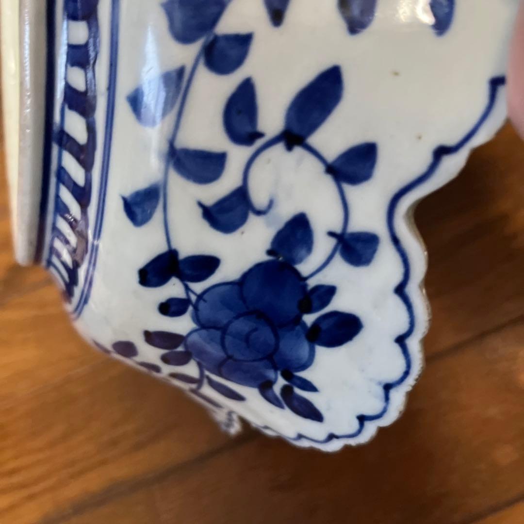 期間限定最終処分特価　逸品古伊万里色絵超力作大鉢と中鉢変形フリル鉢素敵すぎる名品