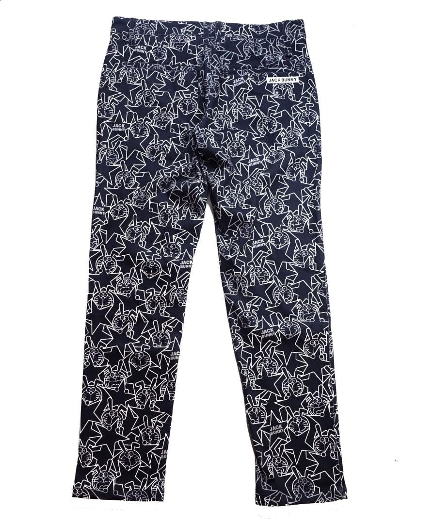 C新品 5/L 秋冬 ジャックバニー × ドラえもん 総柄 裏起毛 ゴルフパンツ