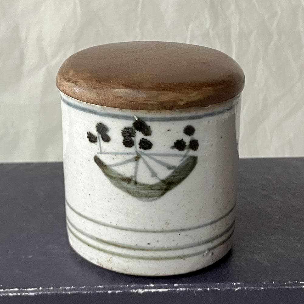 w165 古伊万里 染付 茶器 茶入 替茶器 棗 猪口 茶道具