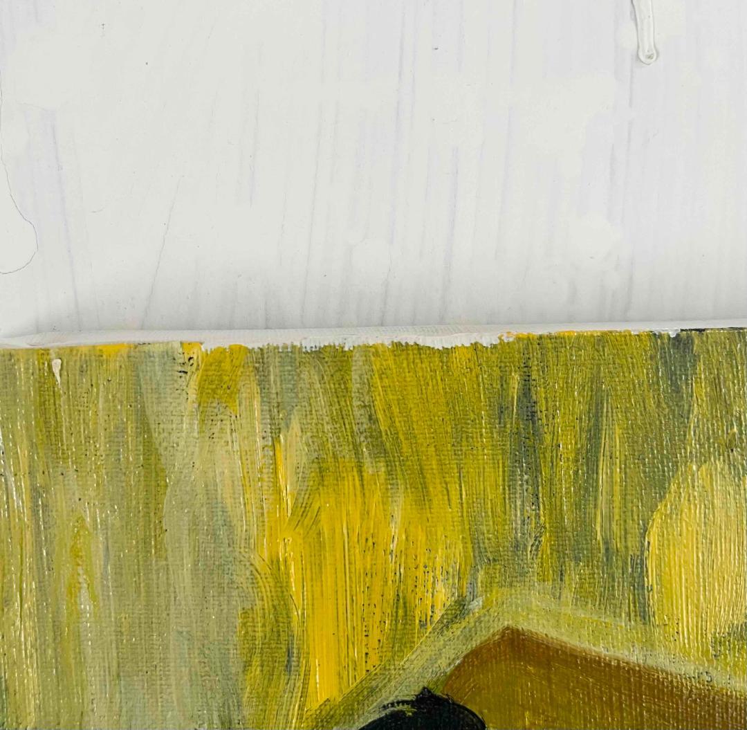 16×23㎝「痒い背中」油彩・原画・サムホール