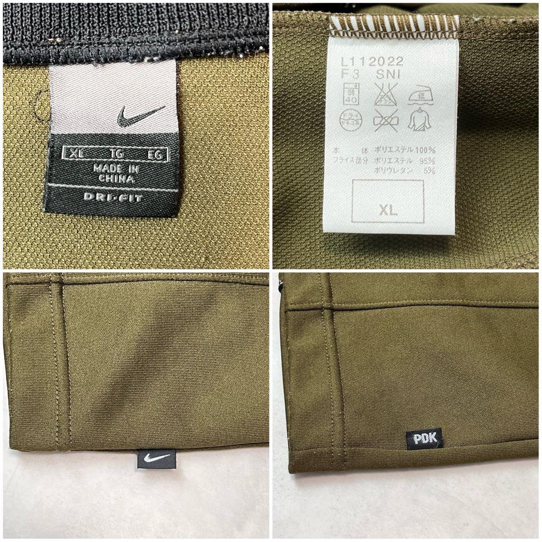 NIKE セットアップ 刺繍ロゴ カーキ XL L