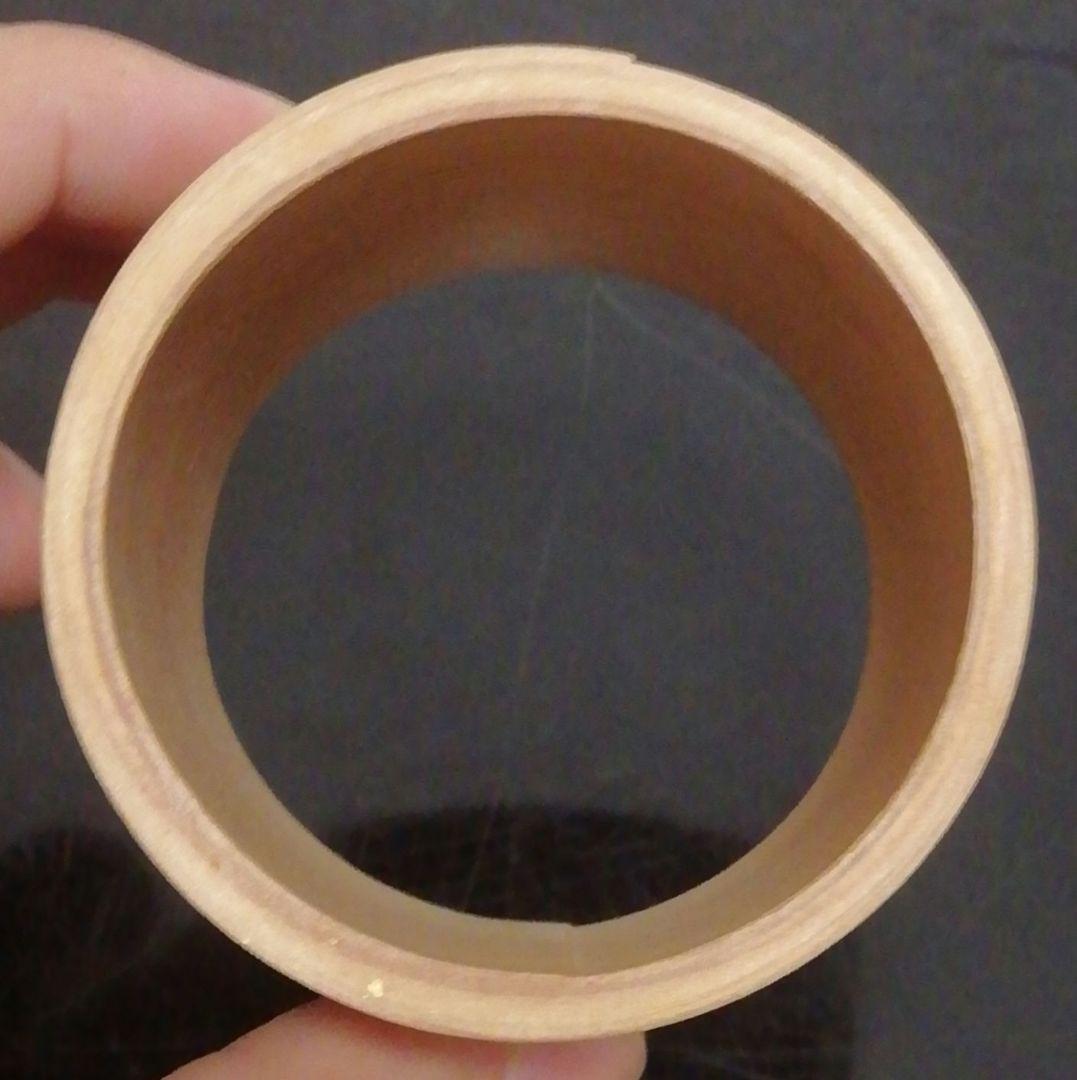 尋牛斎書付　橋村萬象作　竹　曲げわっぱ　蓋置　共箱　茶道具