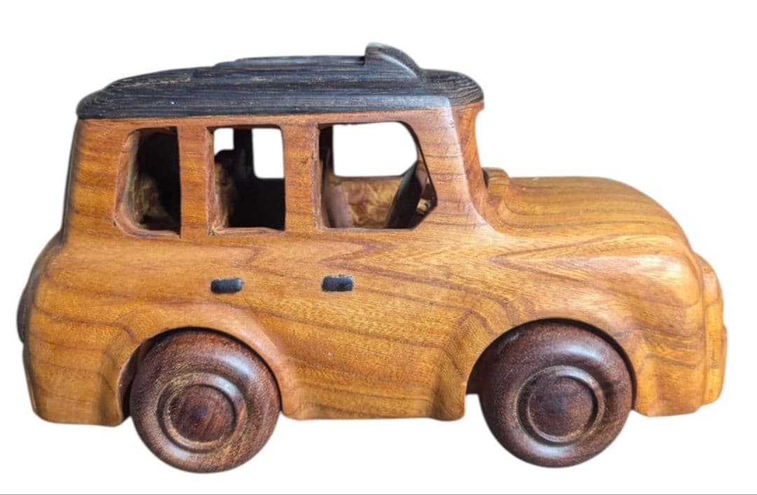 展示品 木村昇生 欅紫 檀 ケヤキ 木彫り クラシックカー 希少