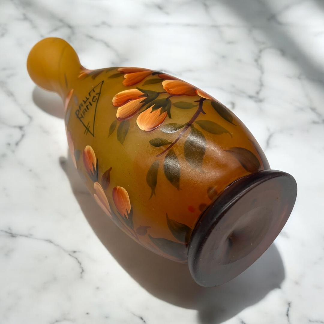 ◆証明書付◆Daum Nancyドームナンシー花瓶 高さ20cm　カメオ彫り