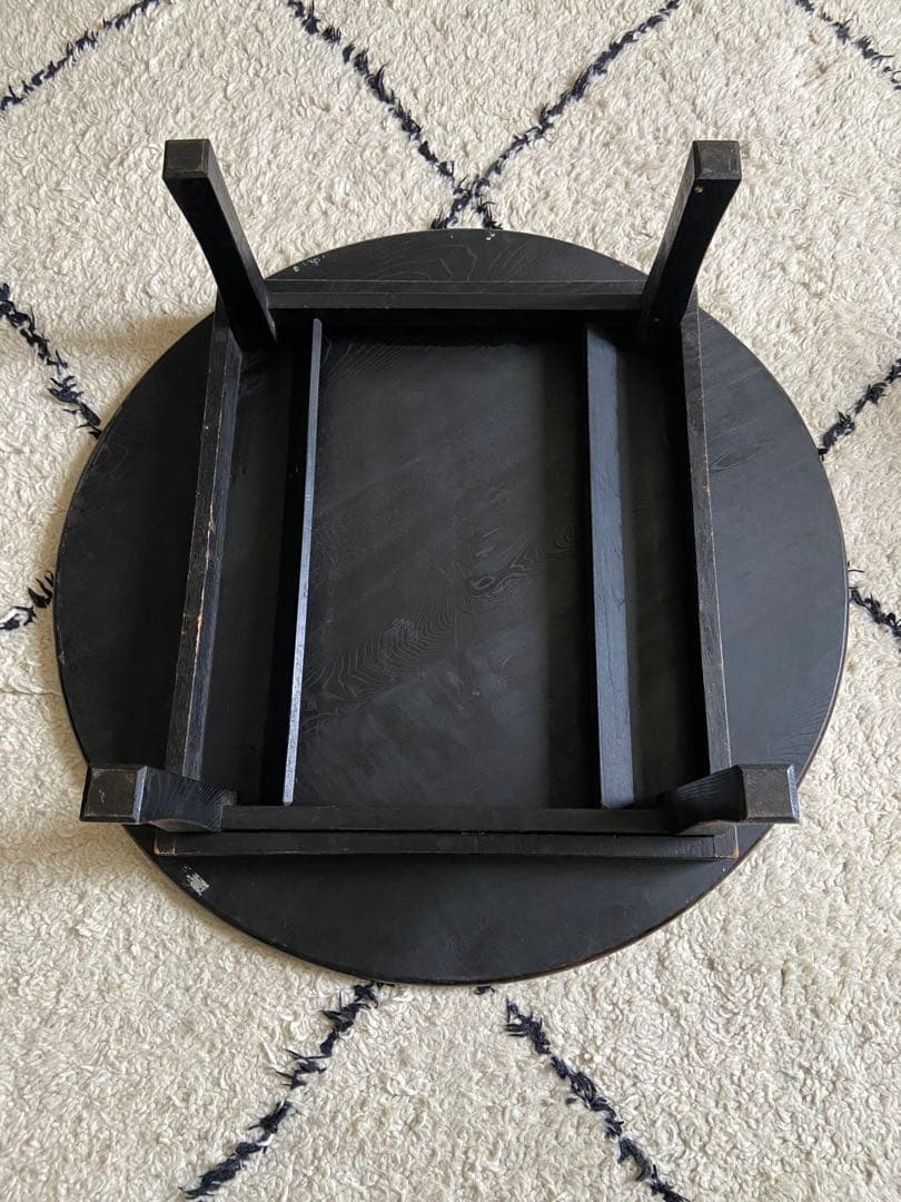 【限定SALE】昭和レトロ ちゃぶ台　折りたたみ　直径73cm