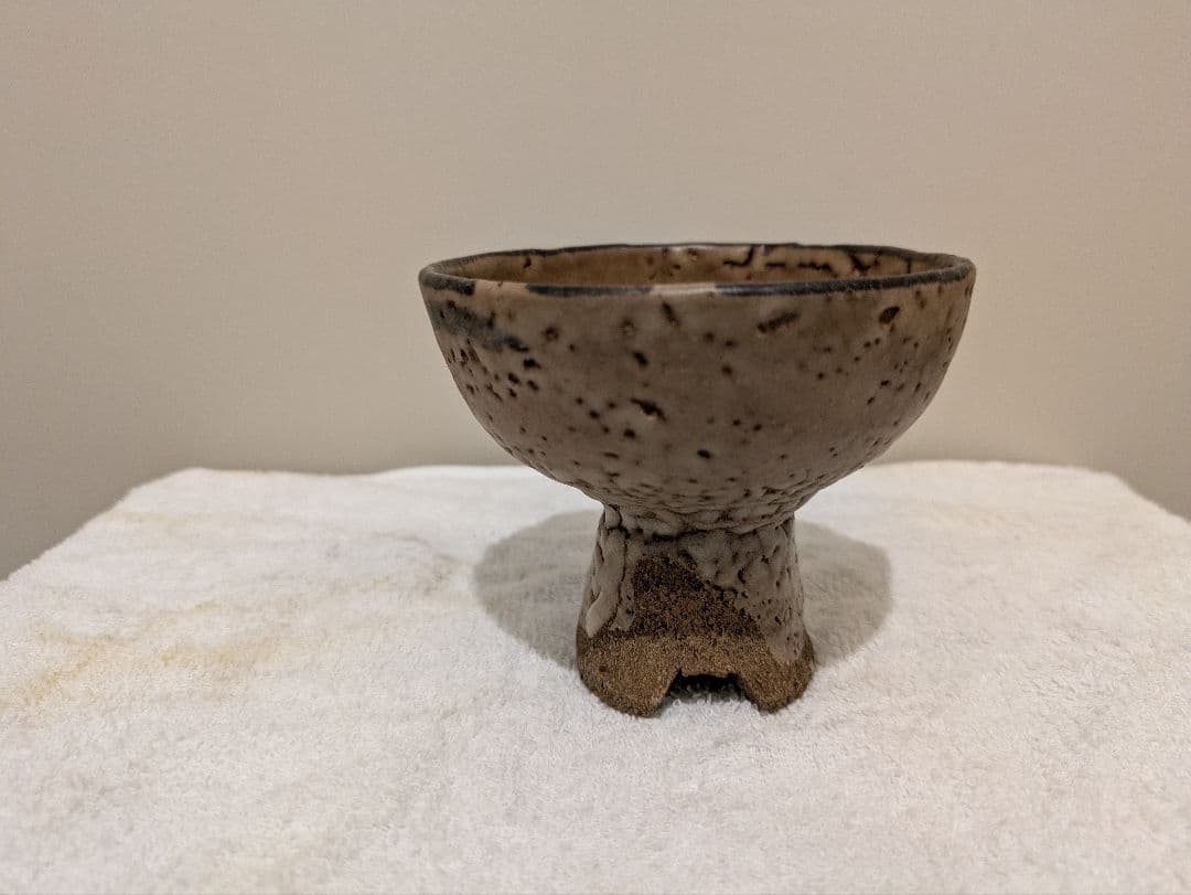 江戸時代　古唐津　馬上盃　絵唐津　割高台　時代箱　骨董品　時代物　唐津焼