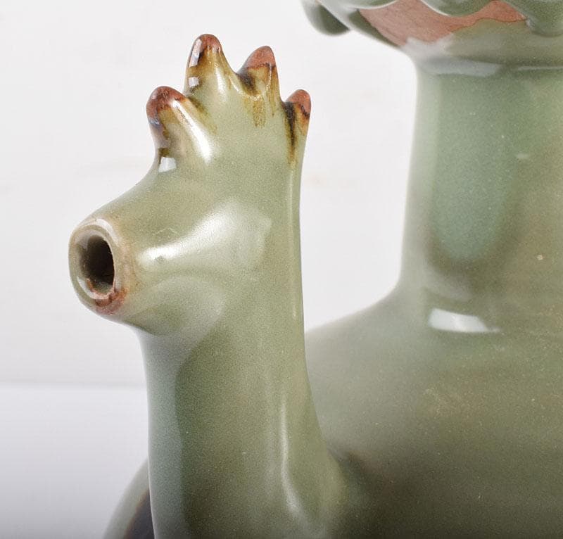 中国　龍泉窯　飛青磁　執壷　水注　C　R4171E