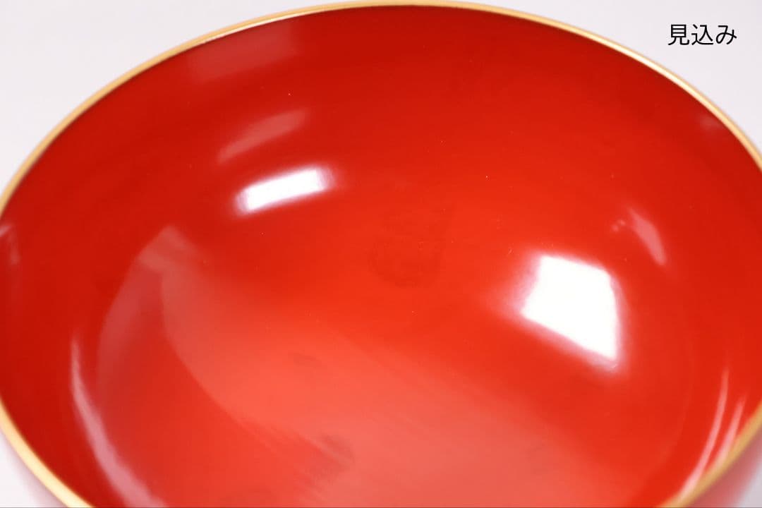 【MB178】輪島塗 花鳥金蒔絵 朱塗椀 二客 煮物椀 天然木漆塗 鶯牡丹 昭和