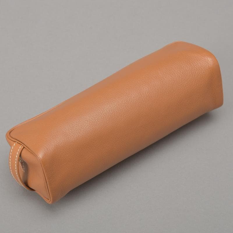 美品◇エルメス ペンケース メイクポーチ カーフレザー ブラウン □A刻印 文具