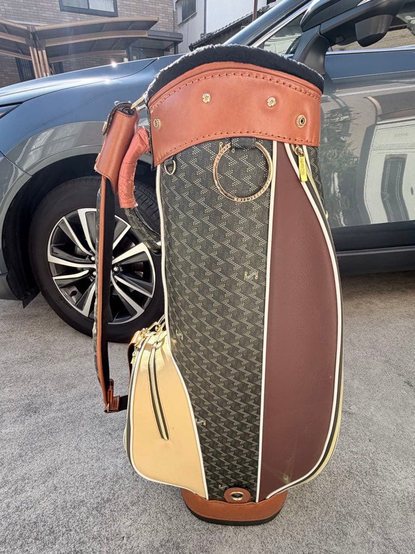 杉崎レザレクション　ゴルフキャディバック　ヘッドカバーセット