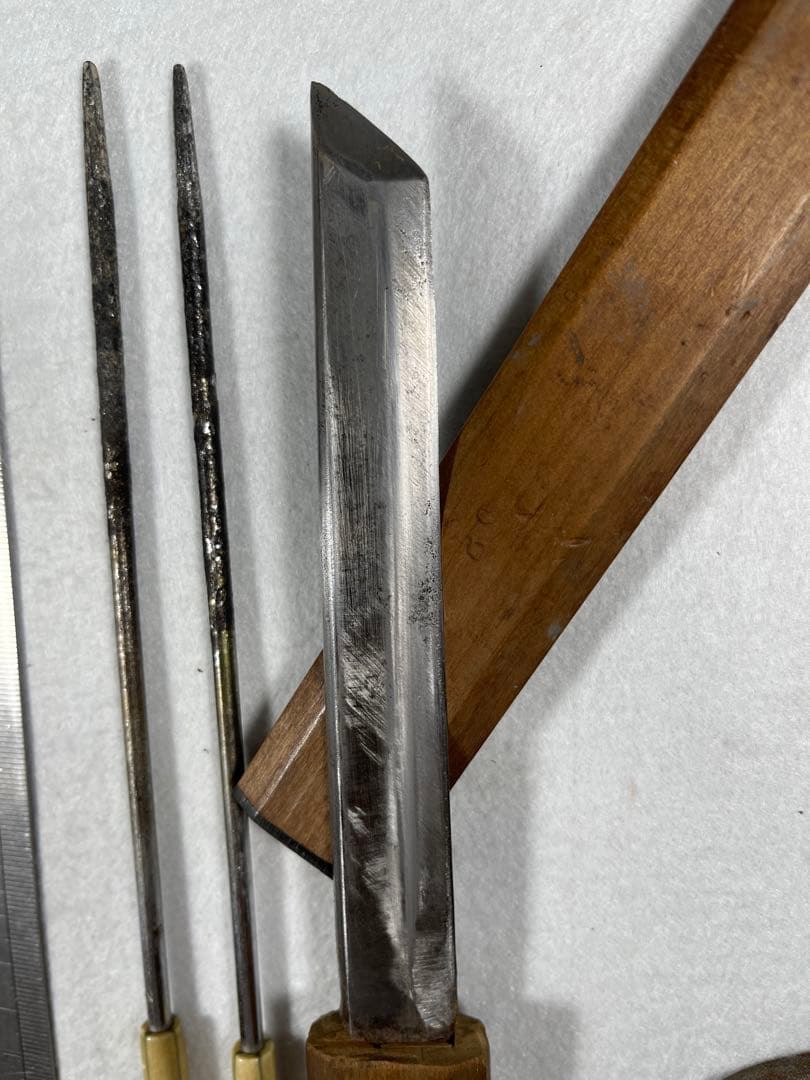 模造刀 鍔 火簪 三点セット置物