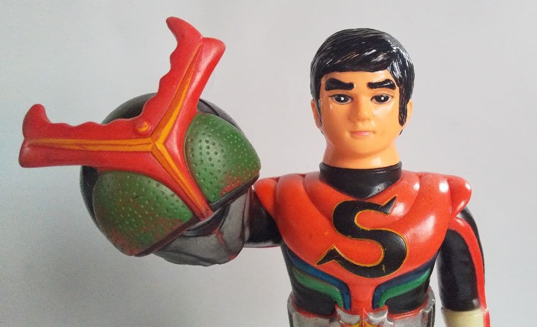 旧バンダイ 仮面ライダーストロンガー 面取れ ソフビ 怪人 仮面ライダー