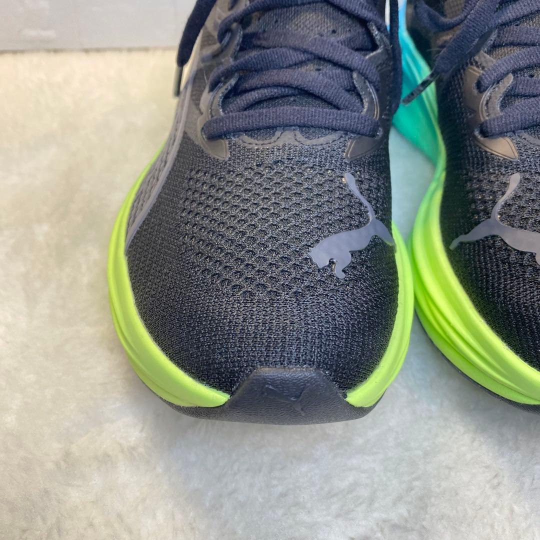 【美品】PUMA DEVIATE NITRO 3 25cm ブラック