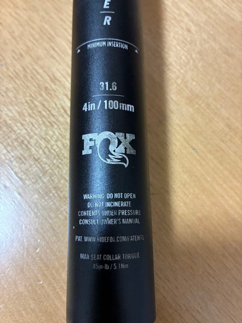 2022FOX Transfer 31.6 100mm ドロッパーポスト