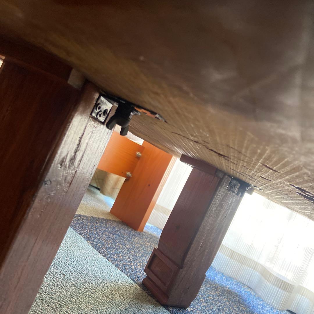 ☆木製 不規則形状 座卓テーブル　直接引き取りorたのめる便（送料別です）