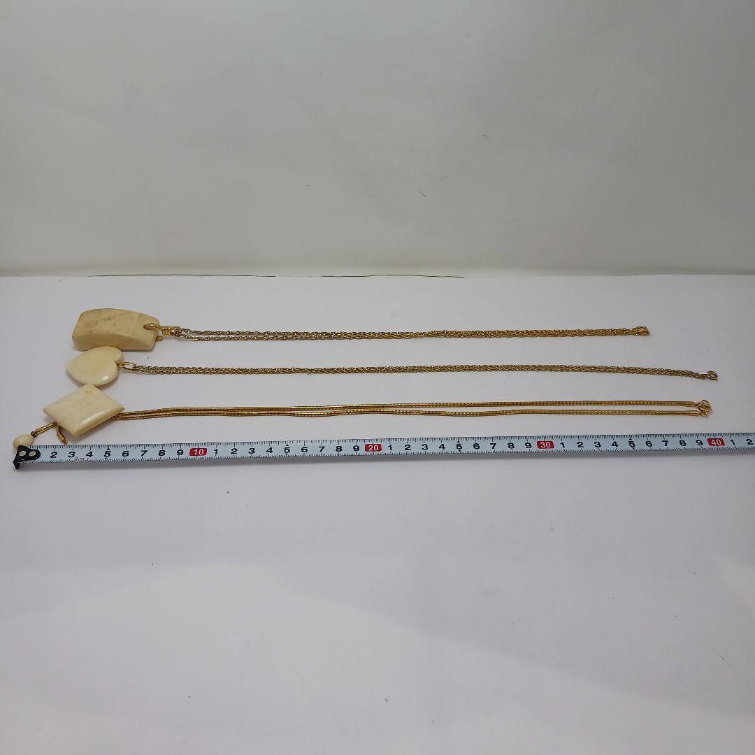 Y2892-2 高級彫刻 ネックレス 3点セット 計89.7g