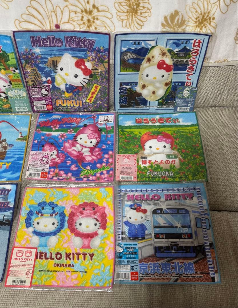 キティご当地ミニタオル24枚セット