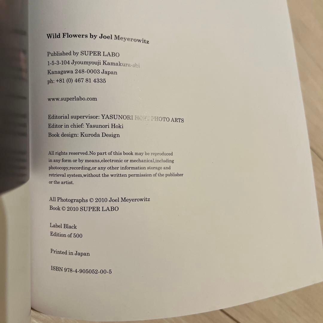 アート・デザイン・音楽 limited500 Wild Flowers Joel Meyerowitz