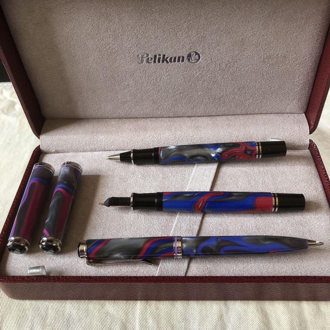 ペリカン　ピカデリーサーカス　万年筆　ローラーボール　ボールペンのセット販売