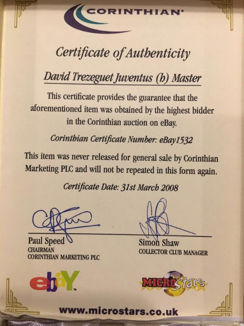 コリンシアン・マスターモデル【ダビド・トレゼゲ＊ユベントス/ホーム】マイクロドー