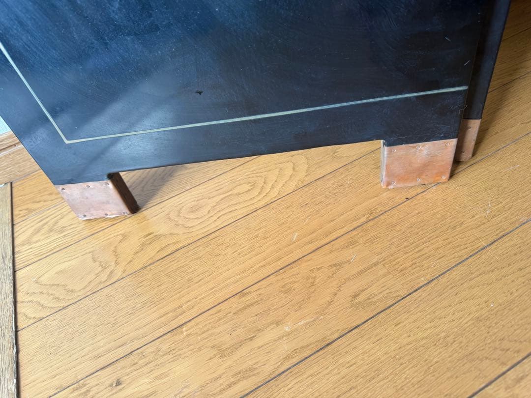 中国骨董　螺鈿細工　四曲屏風　衝立　アンティーク