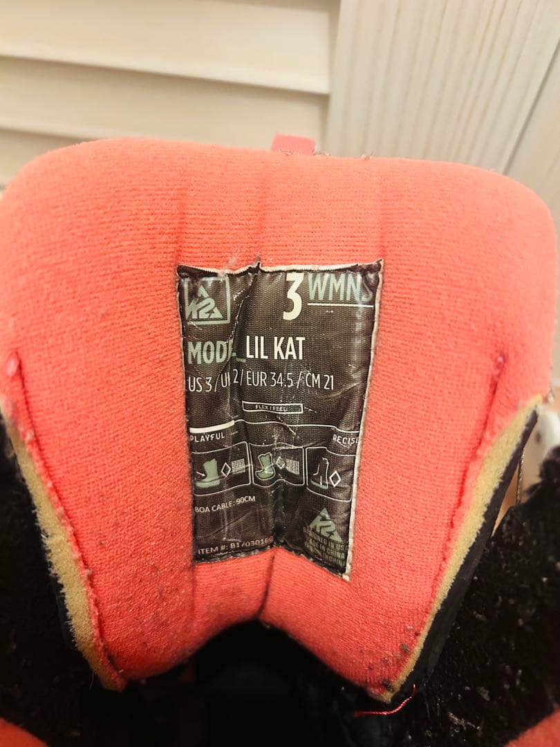 K2 子ども用スノーボードブーツ ビンディングセット 21cm