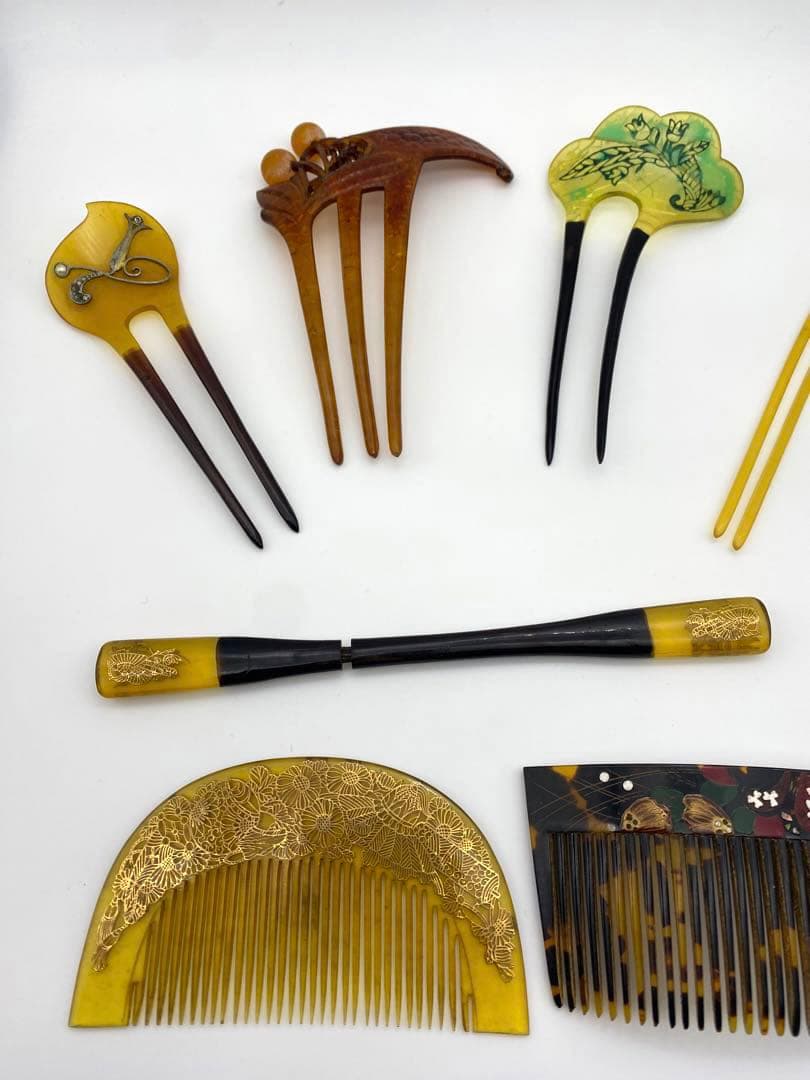 【超貴重】アンティーク簪・帯留セット11点