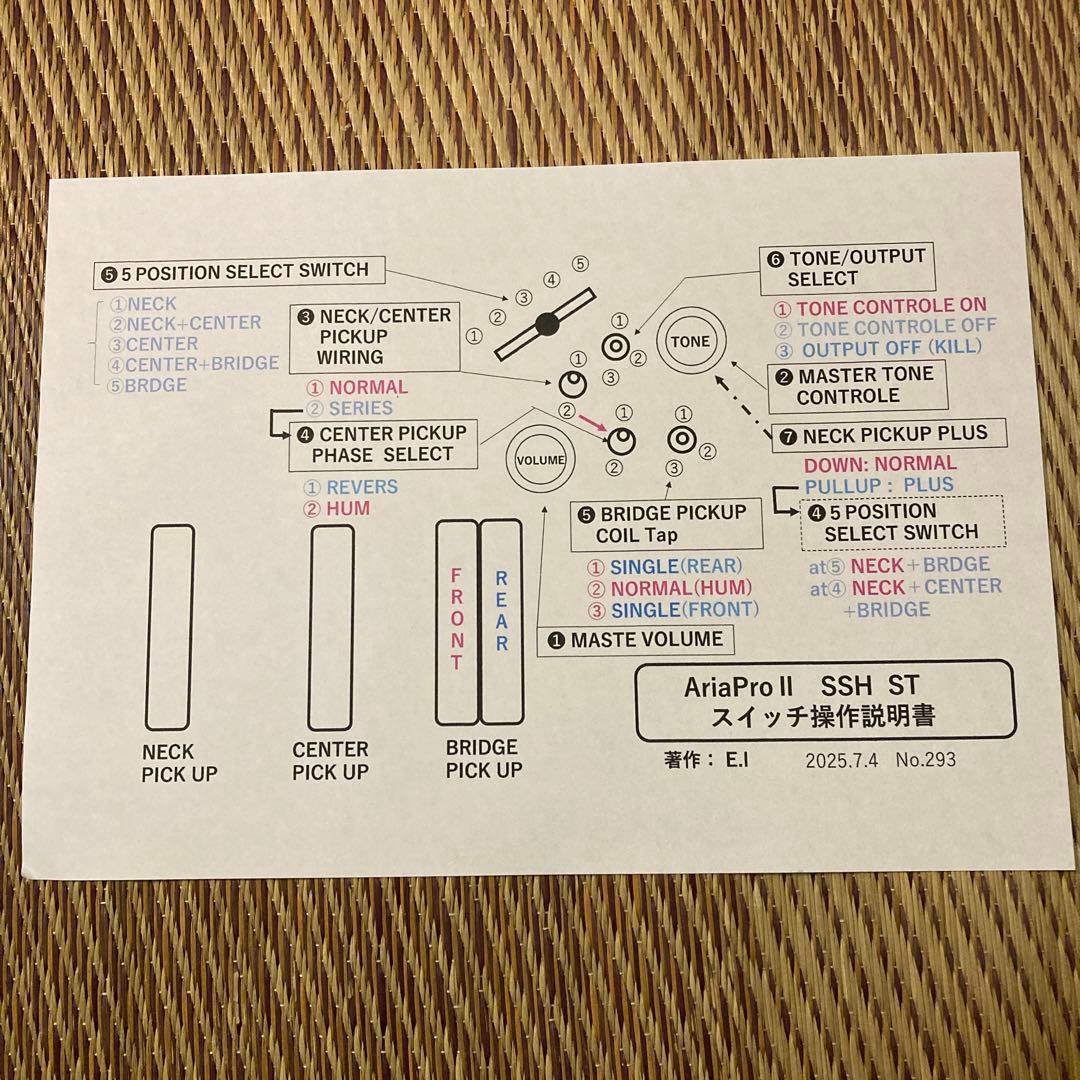 ☆高貴なダークレッド　新機能満載Aria Pro II ST