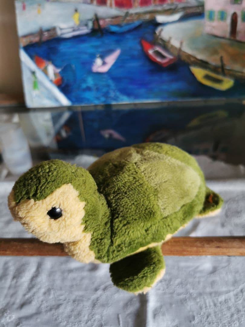 アンティーク Steiff ミドリガメ 緑亀 トータス陸亀 タートル ぬいぐるみ