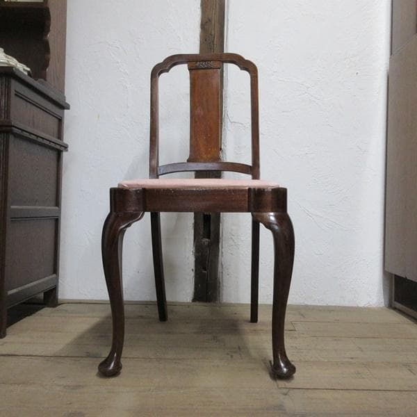 イギリス アンティーク 家具 ダイニングチェア 猫脚 椅子 英国 4763d